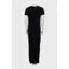 Straight cut maxi dress with a slit