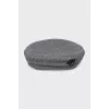 Gray cap with a brand logo