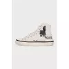 High-top sneakers with a print
