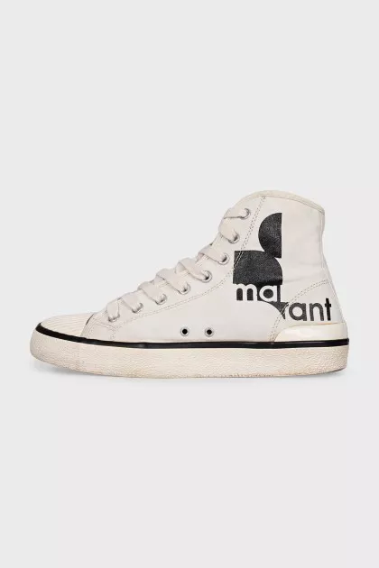High-top sneakers with a print