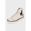 High-top sneakers with a print