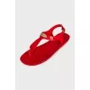 Orange rubber sandals