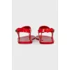 Orange rubber sandals