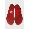 Orange rubber sandals