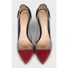 Plexi suede pumps
