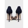 Plexi suede pumps