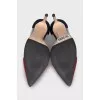 Plexi suede pumps