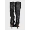 Leather boots with bows