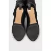 Leather boots with bows