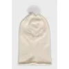 White balaclava with short pile