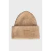 Knitted wool hat