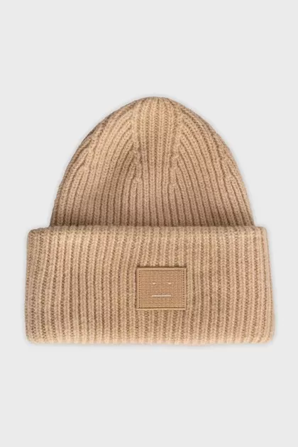 Knitted wool hat