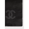 Black cashmere scarf with brand logo