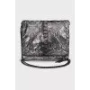 Silver animal print bag
