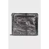Silver animal print bag