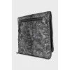 Silver animal print bag