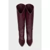Red pointed-toe boots