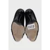 Textile shoes with gold decor