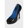Patent leather high heels