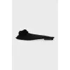 Black textile flip-flops