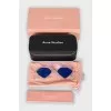 Blue thin-frame sunglasses