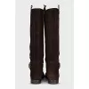 High suede boots with buckles