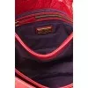 Leather bag with gold clasp