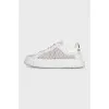 White mesh textile sneakers