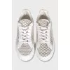 White mesh textile sneakers