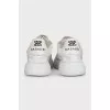 White mesh textile sneakers