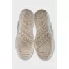 White mesh textile sneakers