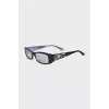 Rectangular frame with crystals