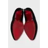 Suede platform heeled shoes
