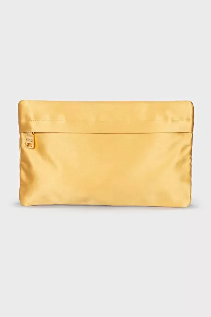 Cosmetic bag made of satin fabric