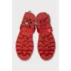 Rubber boots with a bright print