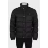 Men's black jacket with patch pocket