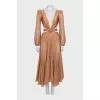 Perforated dress with open back