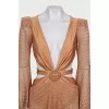 Perforated dress with open back