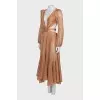 Perforated dress with open back
