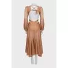 Perforated dress with open back