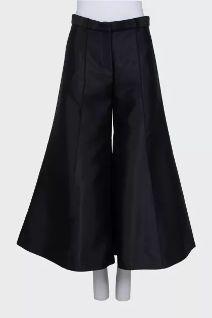 Black flared trousers