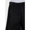 Black flared trousers