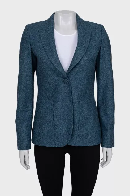 Green button-down jacket