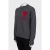 Wool jumper with brand logo and tag