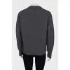 Wool jumper with brand logo and tag