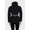 Black jacket with a metal belt