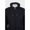Black hooded jacket