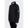 Black hooded jacket