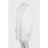 Straight dress decorated with fringe