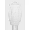 Straight dress decorated with fringe